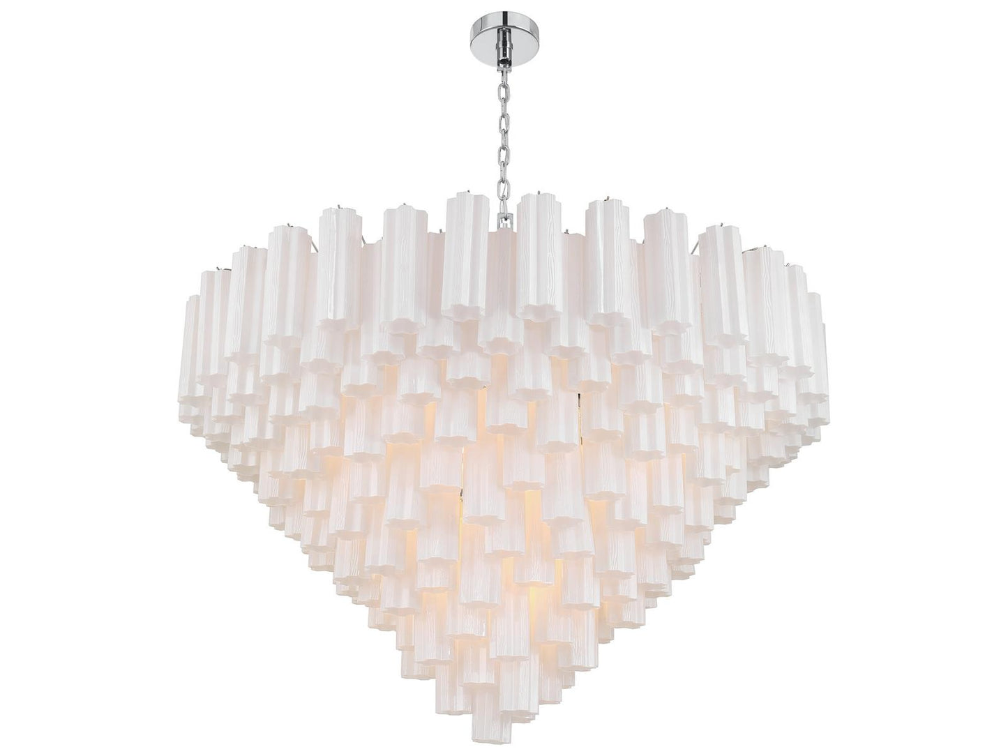 Crystorama 28-Light Addis Chandelier with Tronchi Glass Tubes