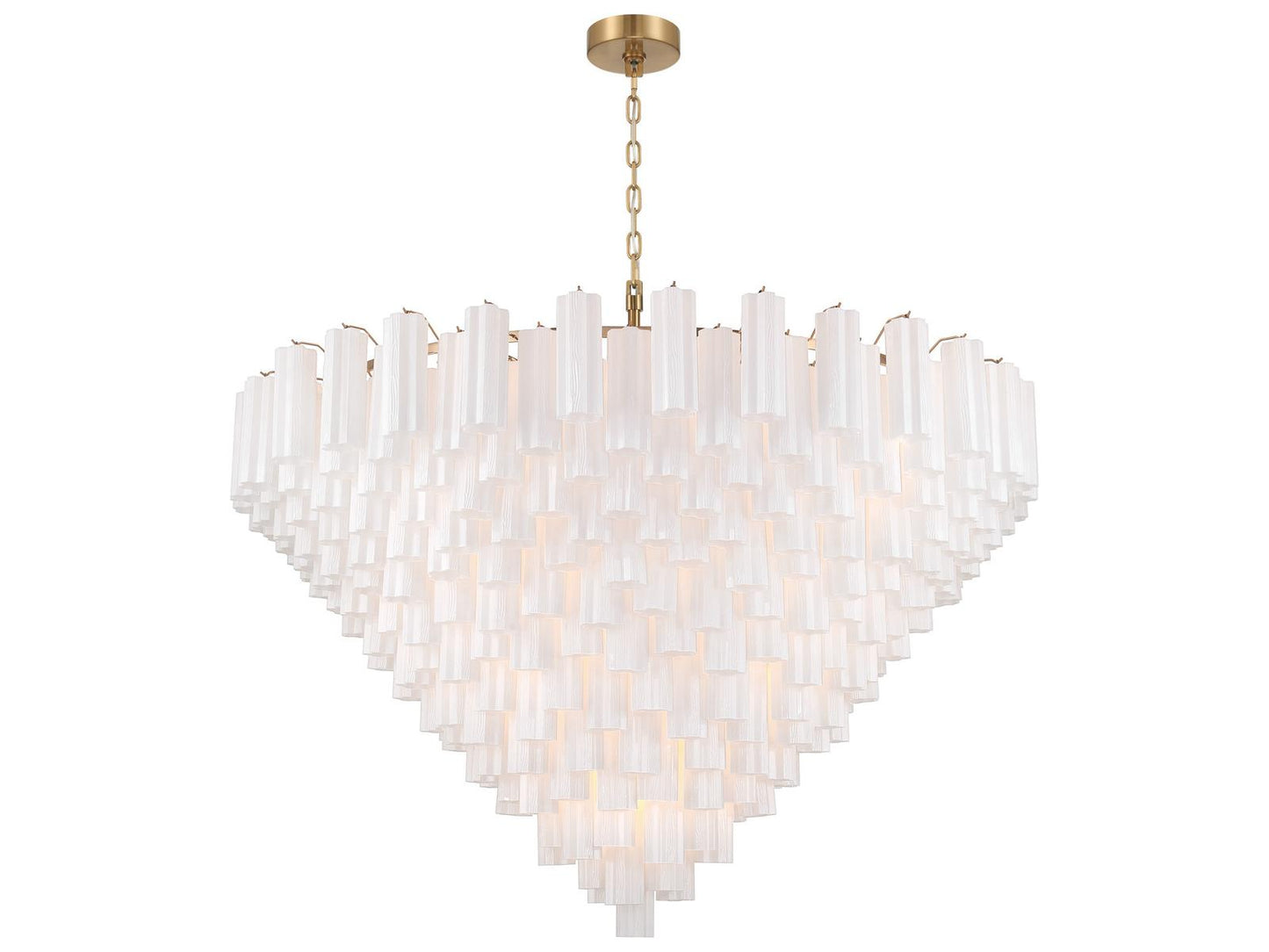 Crystorama Addis 40-Light Tiered Chandelier with Tronchi Glass