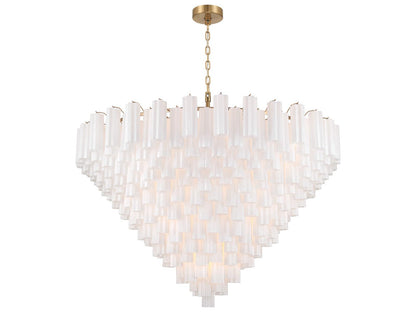 Crystorama Addis 40-Light Tiered Chandelier with Tronchi Glass