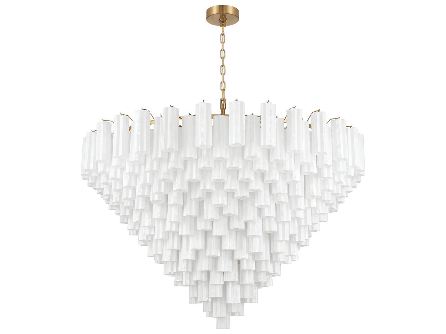 Crystorama Addis 40-Light Tiered Chandelier with Tronchi Glass