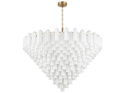 Crystorama Addis 40-Light Tiered Chandelier with Tronchi Glass
