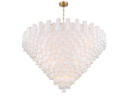 Crystorama Addis 40-Light Tiered Chandelier with Tronchi Glass