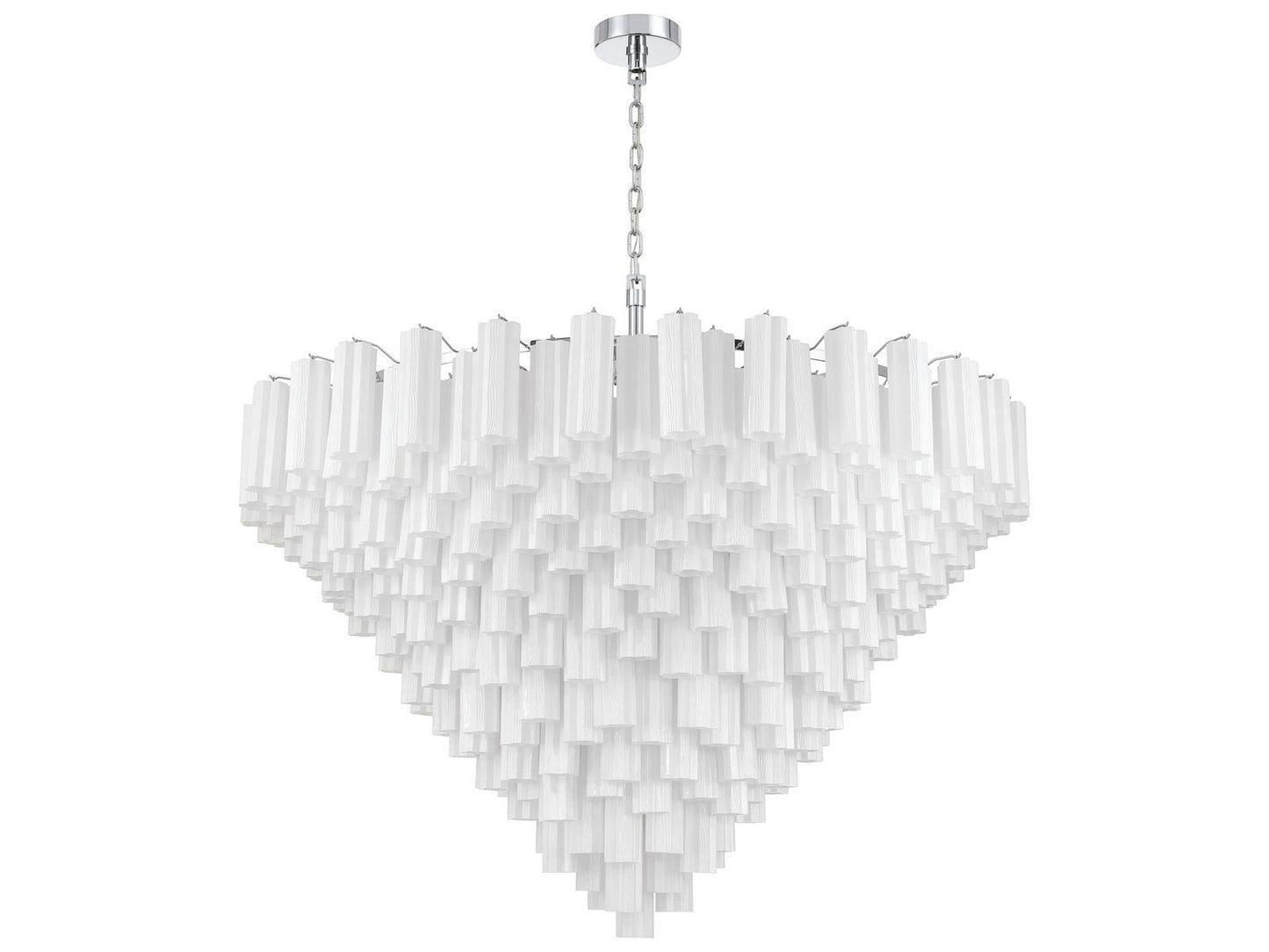 Crystorama Addis 40-Light Chandelier with Tronchi Glass