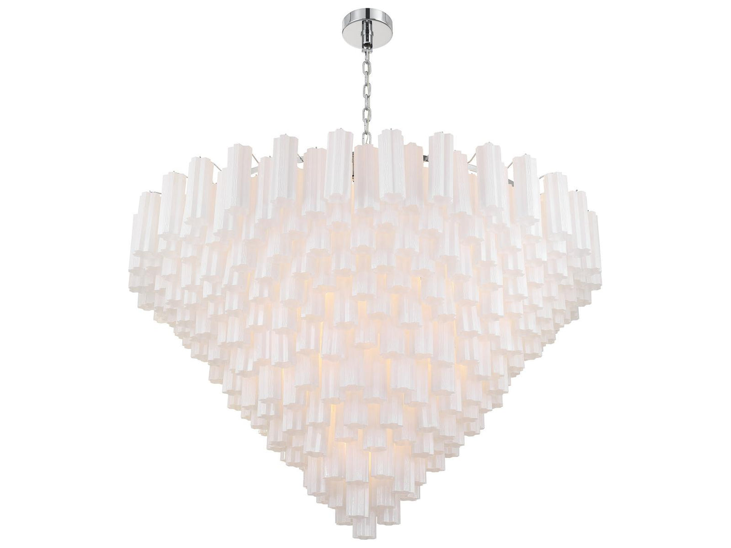 Crystorama Addis 40-Light Chandelier with Tronchi Glass