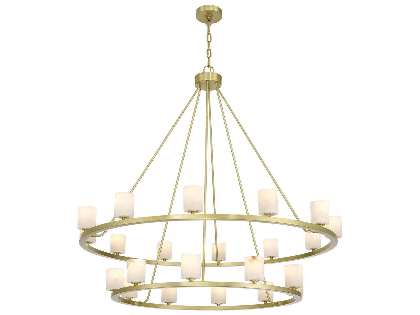 Crystorama Aragon 22-Light LED Chandelier in Soft Brass