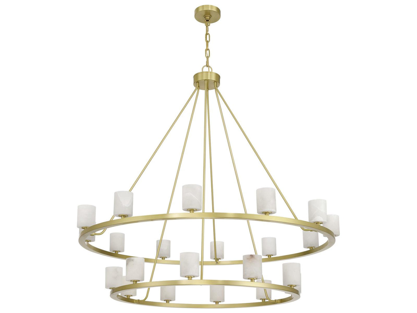 Crystorama Aragon 22-Light LED Chandelier in Soft Brass