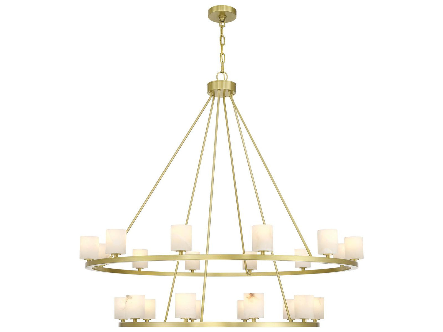 Crystorama Aragon 22-Light LED Chandelier in Soft Brass