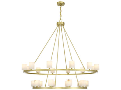 Crystorama Aragon 22-Light LED Chandelier in Soft Brass