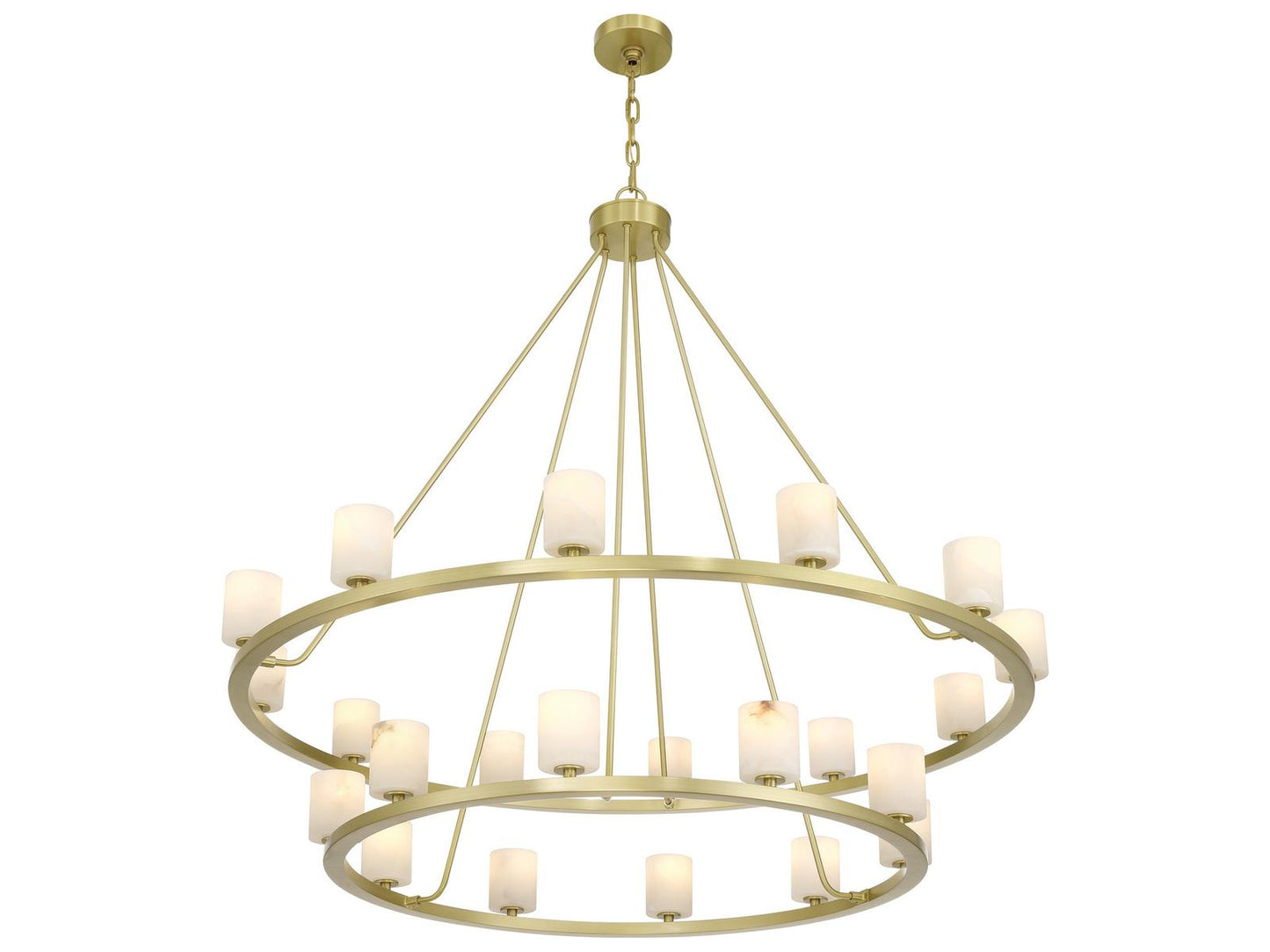 Crystorama Aragon 22-Light LED Chandelier in Soft Brass