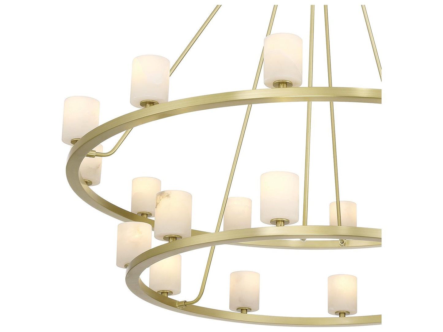 Crystorama Aragon 22-Light LED Chandelier in Soft Brass