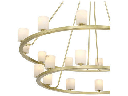 Crystorama Aragon 22-Light LED Chandelier in Soft Brass
