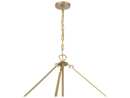 Crystorama 22-Light Emory Chandelier in Modern Gold with Glass Prisms