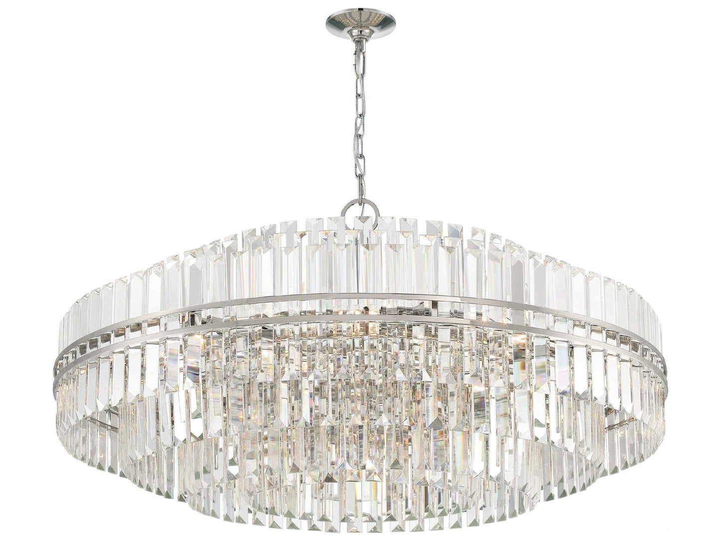 Crystorama Hayes 32-Light Crystal Chandelier in Polished Nickel