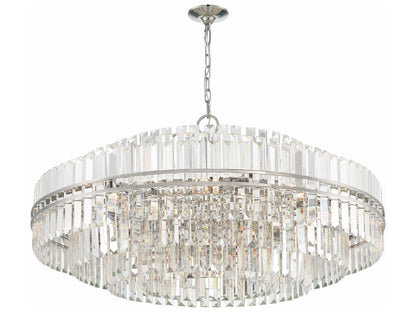Crystorama Hayes 32-Light Crystal Chandelier in Polished Nickel