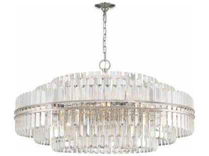 Crystorama Hayes 32-Light Crystal Chandelier in Polished Nickel