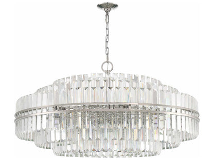 Crystorama Hayes 32-Light Crystal Chandelier in Polished Nickel