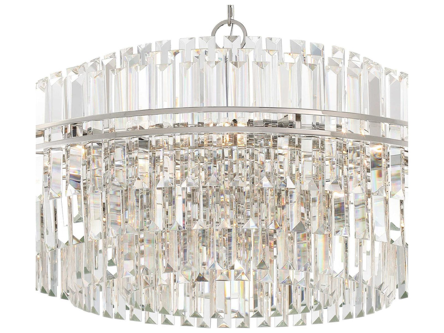 Crystorama Hayes 32-Light Crystal Chandelier in Polished Nickel