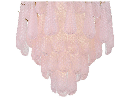 Crystorama Ollie 16-Light Chandelier in Aged Brass with Sand Glass Blush