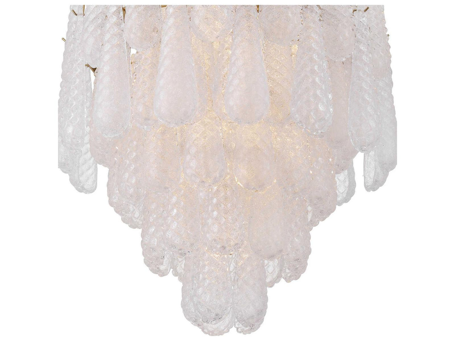 Crystorama Ollie 16-Light Chandelier with Clear Textured Glass in Aged Brass