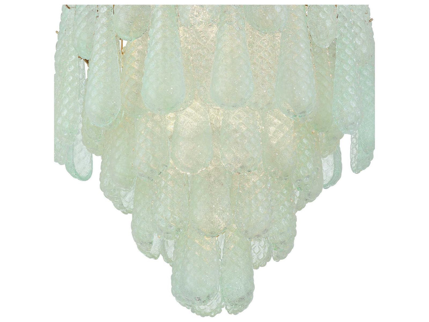Crystorama 16-Light Ollie Chandelier in Aged Brass with Sand Glass Green