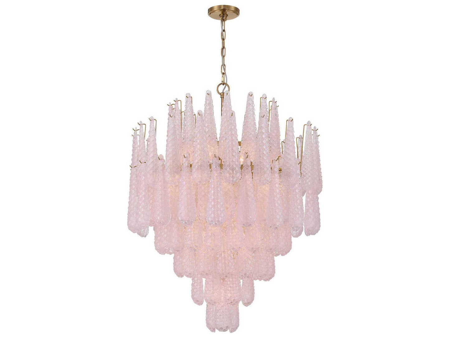 Crystorama Ollie 21-Light Chandelier in Aged Brass with Sand Glass
