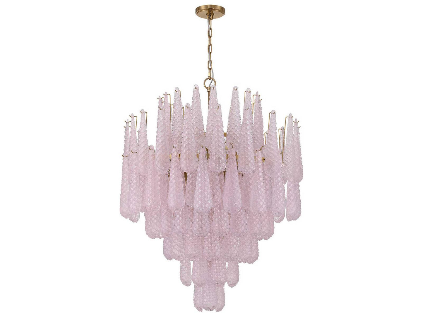Crystorama Ollie 21-Light Chandelier in Aged Brass with Sand Glass