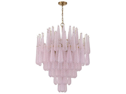 Crystorama Ollie 21-Light Chandelier in Aged Brass with Sand Glass