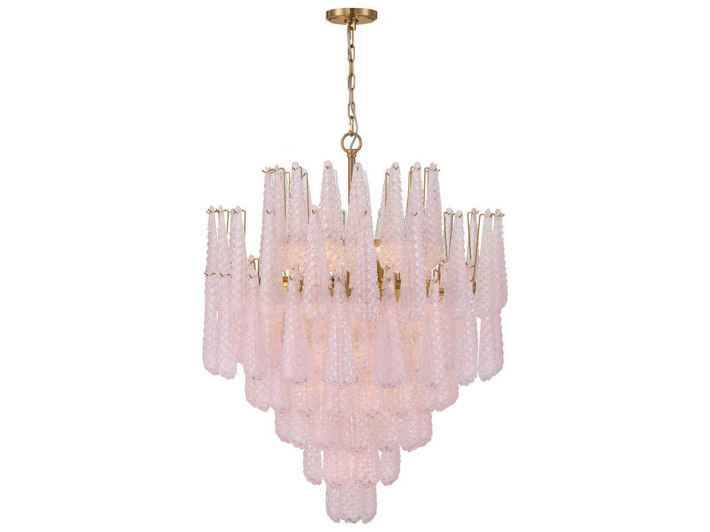Crystorama Ollie 21-Light Chandelier in Aged Brass with Sand Glass