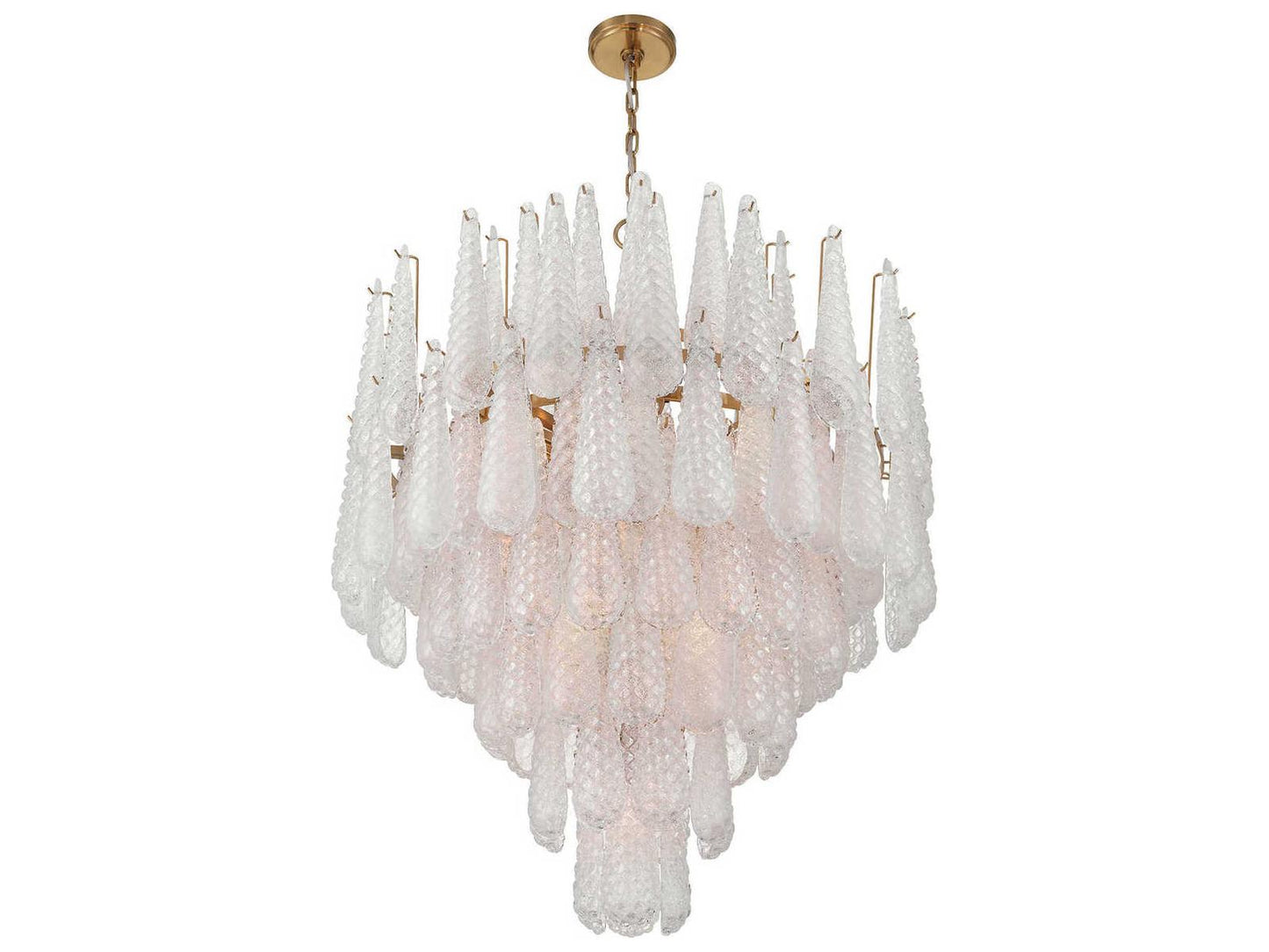 Crystorama Ollie 21-Light Chandelier with Sand Clear Glass in Aged Brass