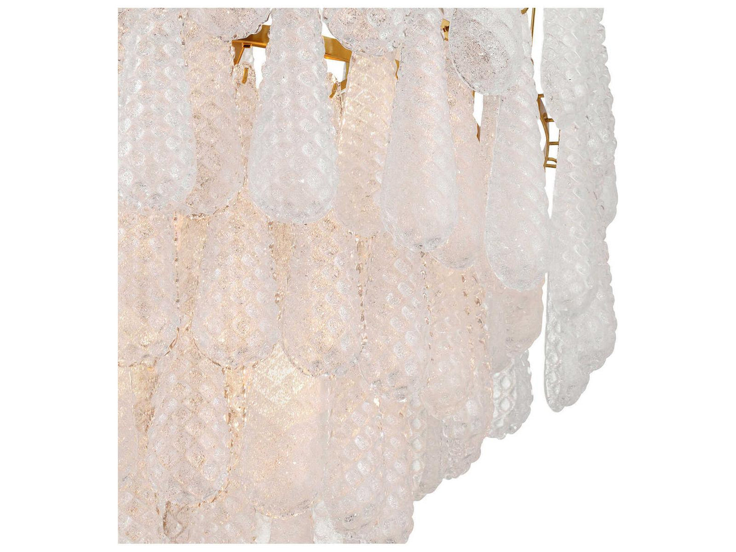 Crystorama Ollie 21-Light Chandelier with Sand Clear Glass in Aged Brass
