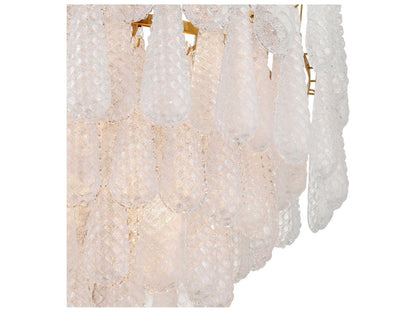 Crystorama Ollie 21-Light Chandelier with Sand Clear Glass in Aged Brass