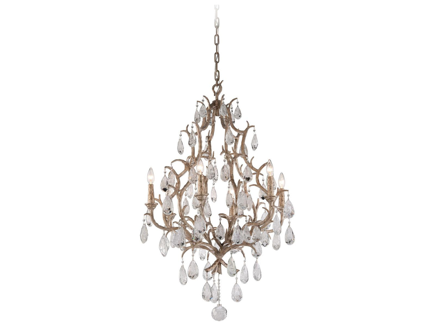 Corbett Lighting 6-Light Amadeus Chandelier in Stria Gold Leaf