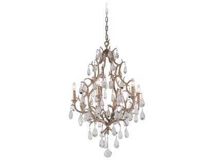 Corbett Lighting 6-Light Amadeus Chandelier in Stria Gold Leaf