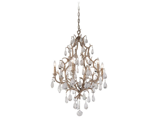 Corbett Lighting 6-Light Amadeus Chandelier in Stria Gold Leaf