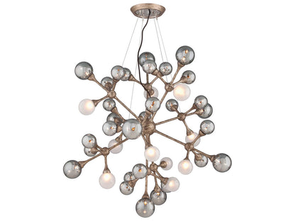 Corbett Lighting Element 40-Light Sputnik Chandelier in Stria Gold Leaf