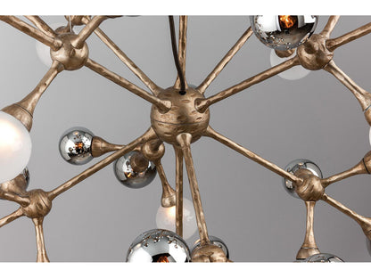 Corbett Lighting Element 40-Light Sputnik Chandelier in Stria Gold Leaf