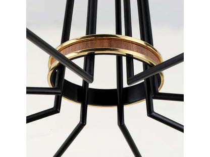 Corbett Lighting Utopia 5-Light Chandelier in Soft Black and Polished Brass