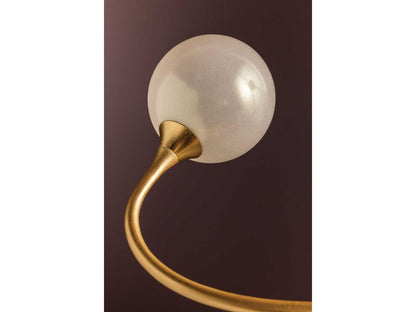 Corbett Lighting 6-Light Signature Chandelier in Gold Leaf with White Glass