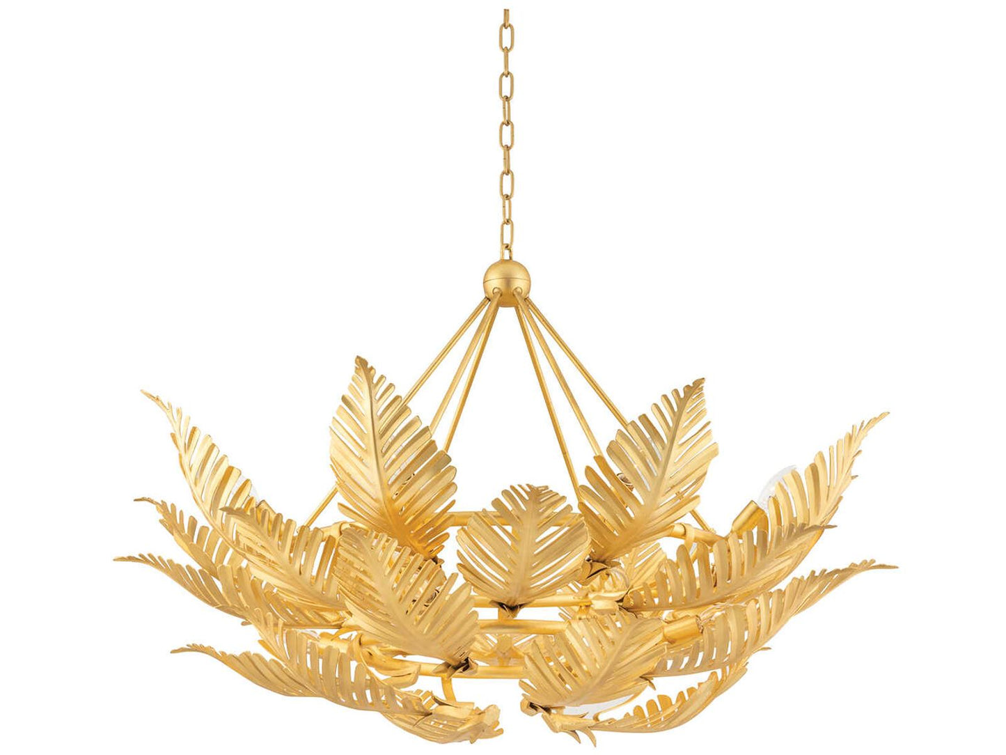 Corbett Lighting Tropicale 12-Light Pendant Light in Gold Leaf