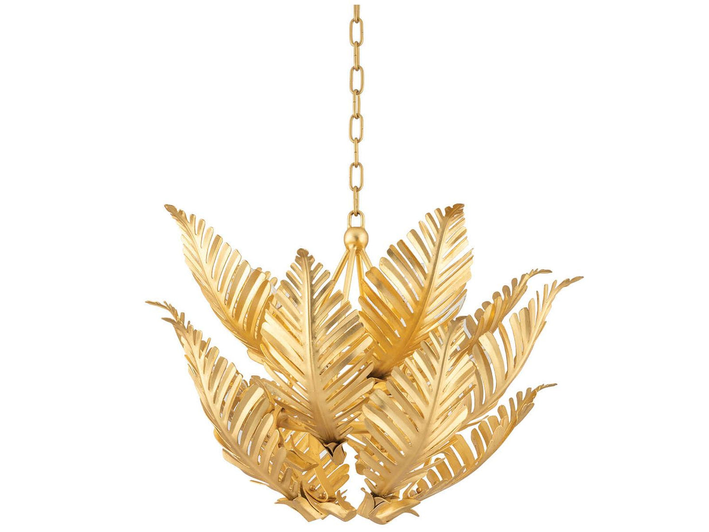 Corbett Lighting Tropicale 8-Light Pendant Light in Gold Leaf