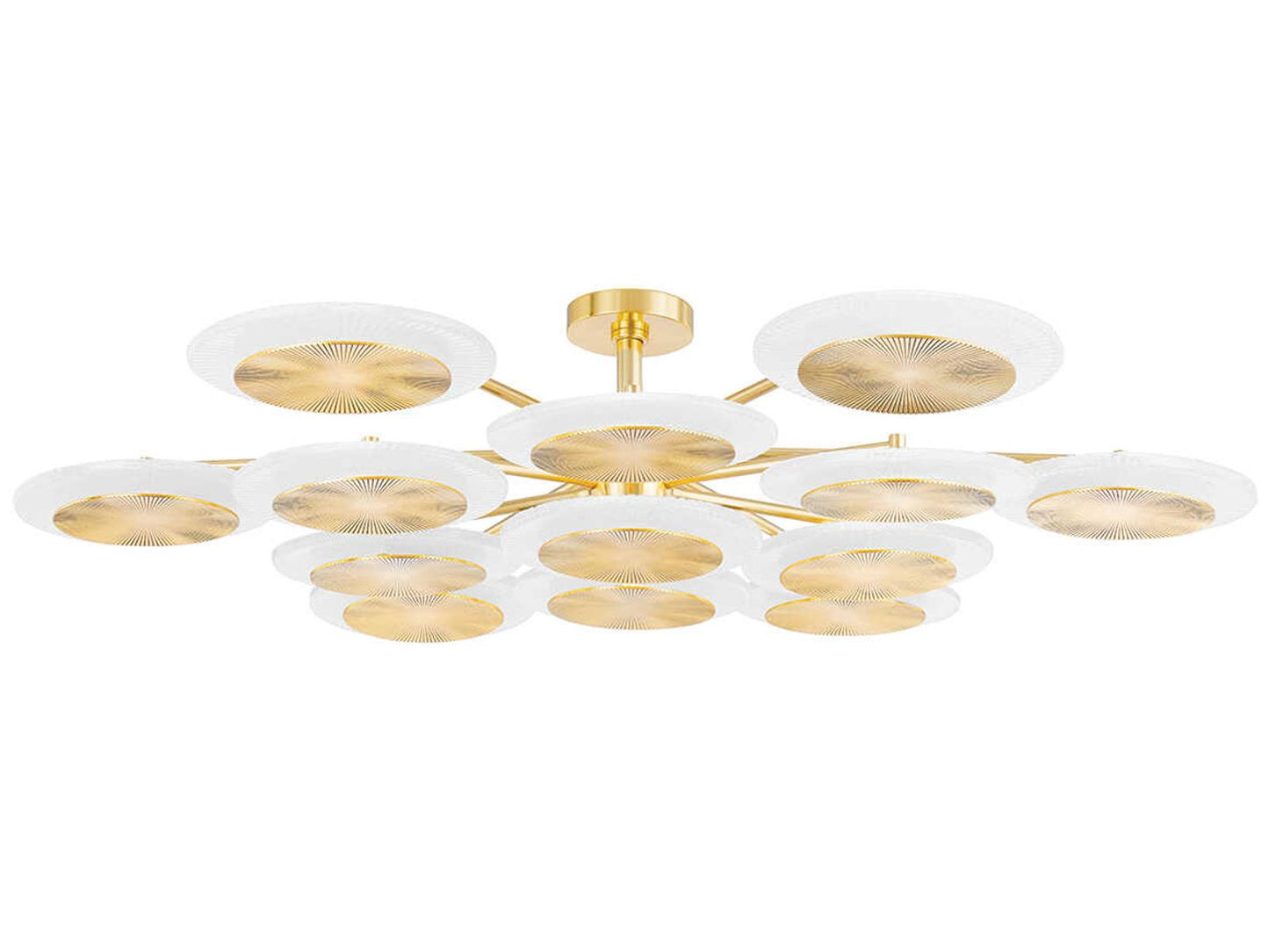 Corbett Lighting 13-Light Topaz LED Chandelier in Vintage Polished Brass