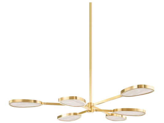 Corbett Lighting Patras 6-Light LED Chandelier in Vintage Brass