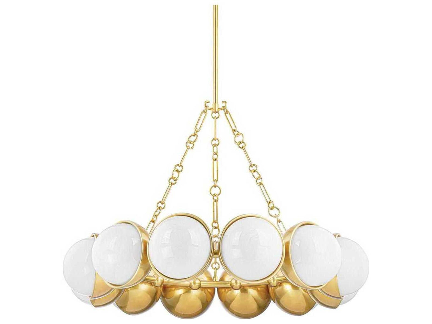 Corbett Lighting 12-Light Althea Chandelier in Vintage Polished Brass