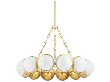 Corbett Lighting 12-Light Althea Chandelier in Vintage Polished Brass