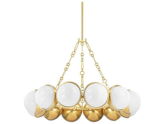 Corbett Lighting 12-Light Althea Chandelier in Vintage Polished Brass