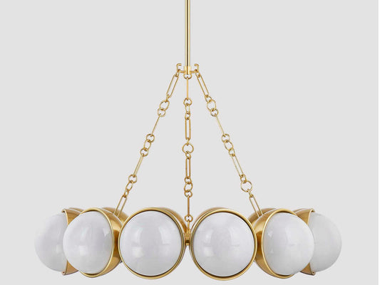 Corbett Lighting 12-Light Althea Chandelier in Vintage Polished Brass