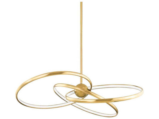 Corbett Lighting 3-Light Alula LED Chandelier in Vintage Brass