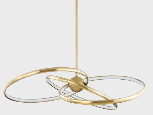 Corbett Lighting 3-Light Alula LED Chandelier in Vintage Brass