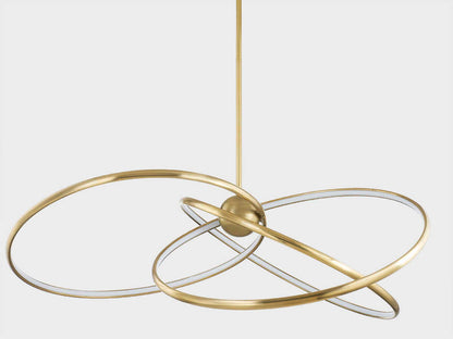 Corbett Lighting 3-Light Alula LED Chandelier in Vintage Brass