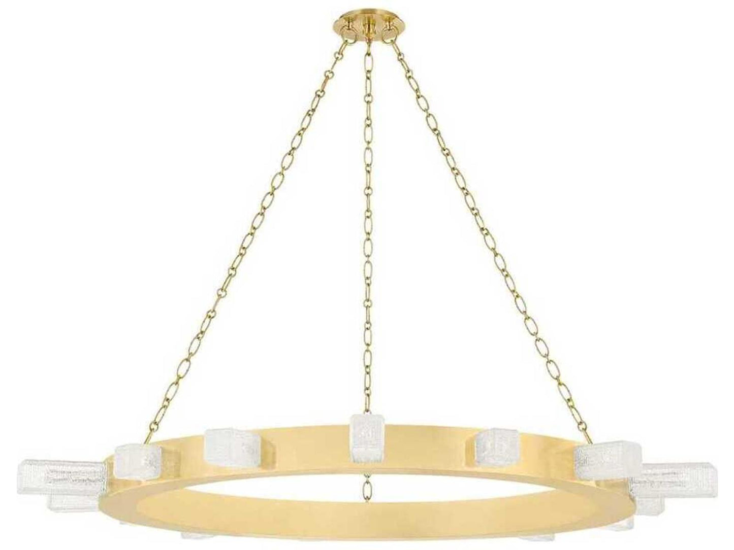 Corbett Lighting 15-Light Citrine LED Chandelier in Vintage Brass